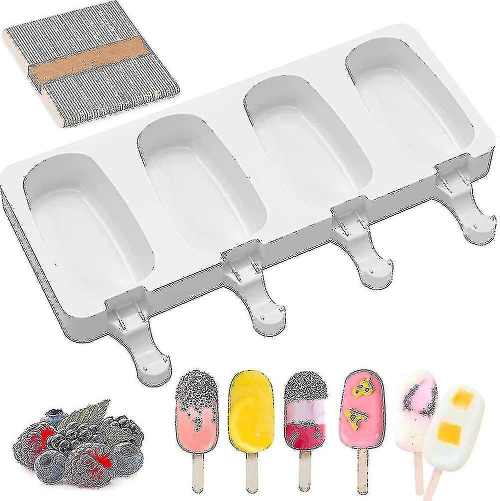 冷冻硅胶冰棒冰棒模具 冰棒模具 冰棒模具 DIY 冰块，1 件套，白锵诺精品店