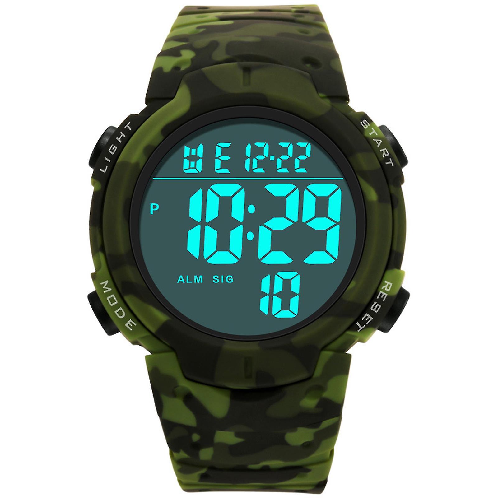 مشاهدة شاشة رقمية للماء واضحة بطارية تعمل بالطاقة الرياضية ووتش للبالغين