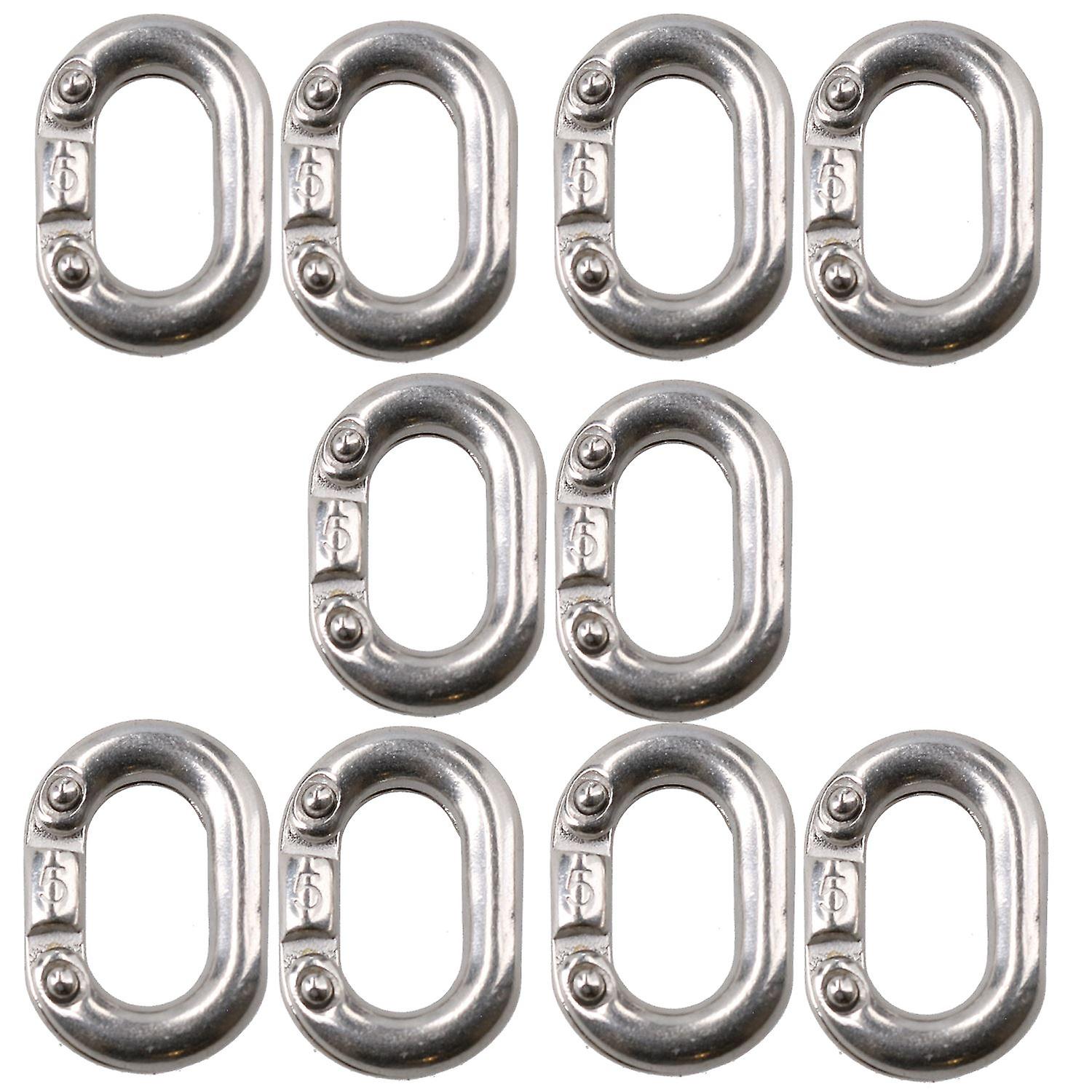 10 Pack Chain Connecting Link 5mm Marine Grade Stainless Steel Split Shackle