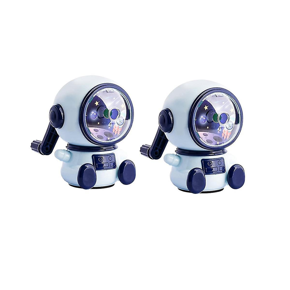 2pc Astronaut Cartoon Pencil Sharpener, Automatic Sharpener Astronaut Sharpener Sharpener Space The