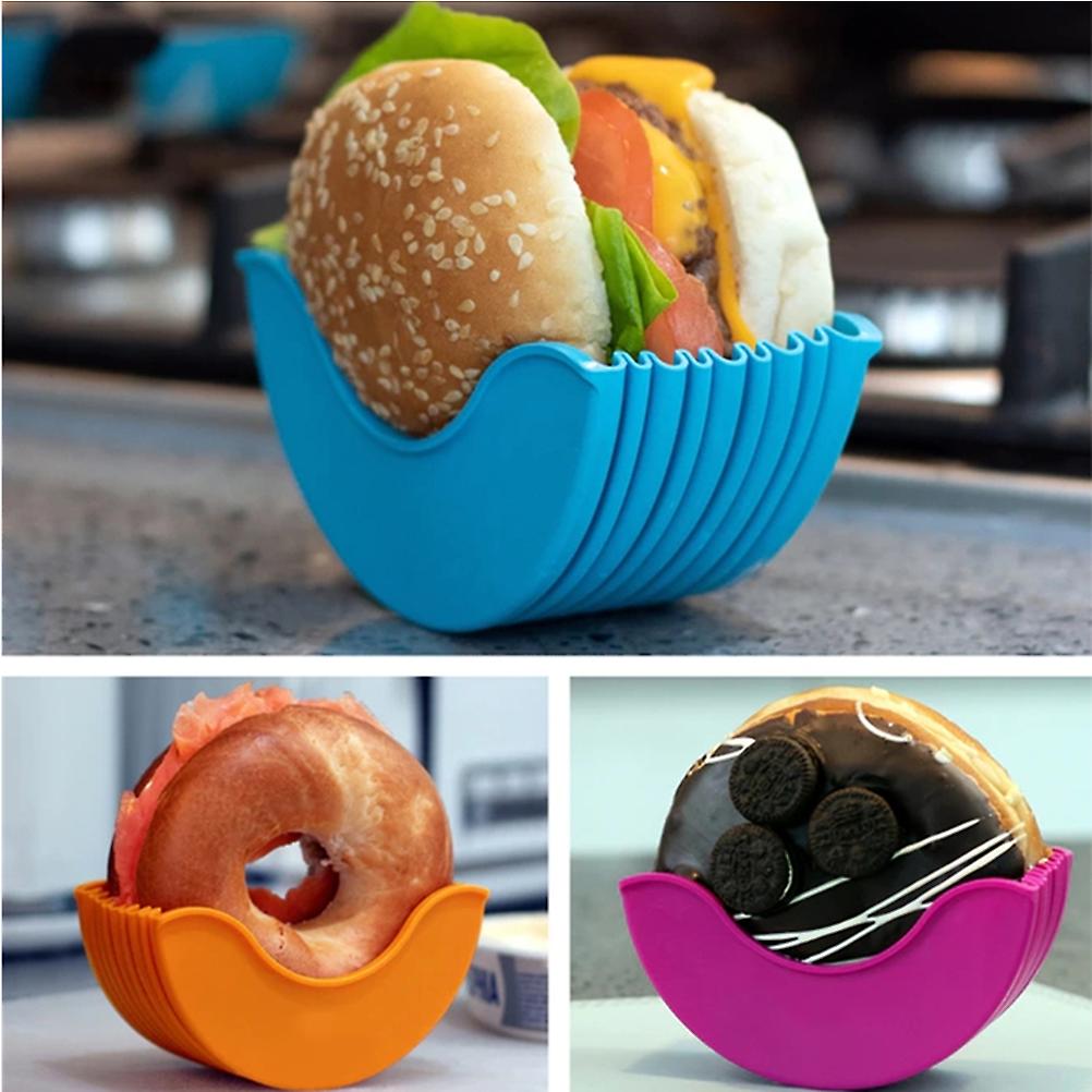 Gjenbrukbar burgerholder Stretchable Burger Bun Shell Eco Friendly for eldre barn