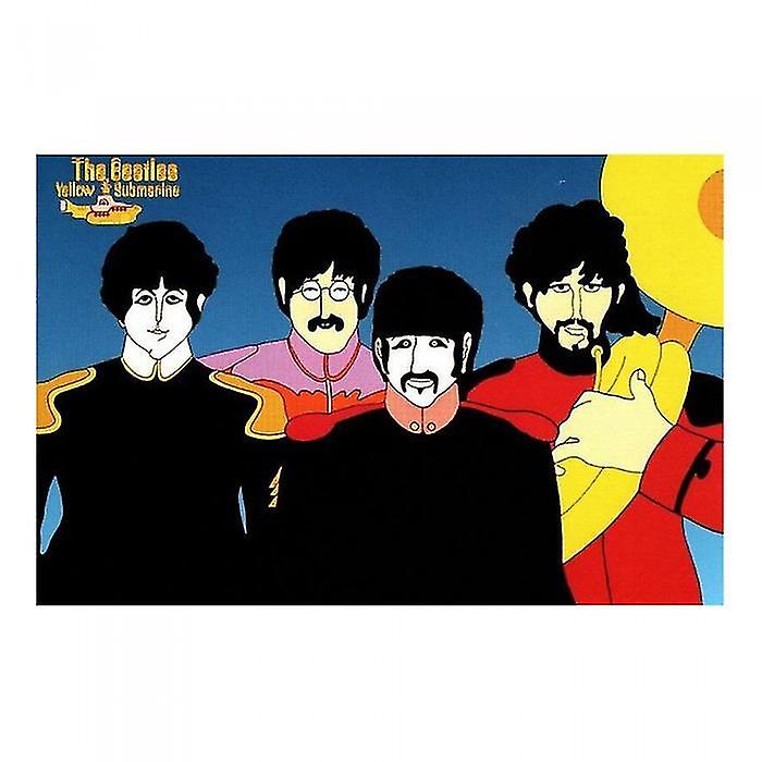 Beatlesin keltainen sukellusvene-postikortti