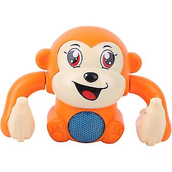 Elektrisk Tumbling Monkey ModellLeksak, röststyrning Induktion Tecknad leksak (orange)