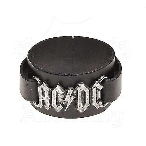 AC / DCユニセックスアダルトロゴレザーリストバンド