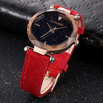 CAGARNY 6877 Leather Strap Life Waterproof Watch