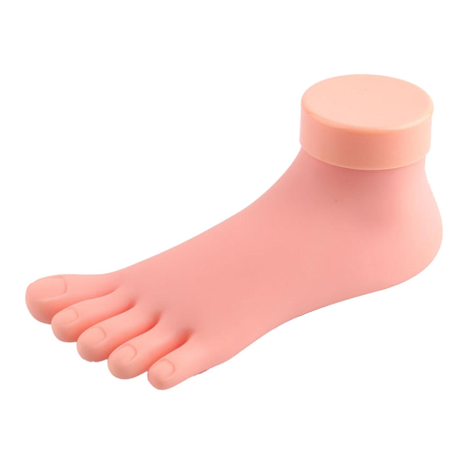 Practice Artifical Foot Model Nail Art Training Reusable Accessories  Left
