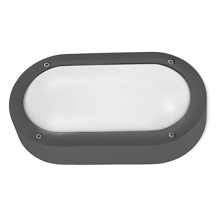 Leds-C4 Basic - Outdoor Flush Wall Light Basic Urban Grey 1x E27 22cm 0lm IP65
