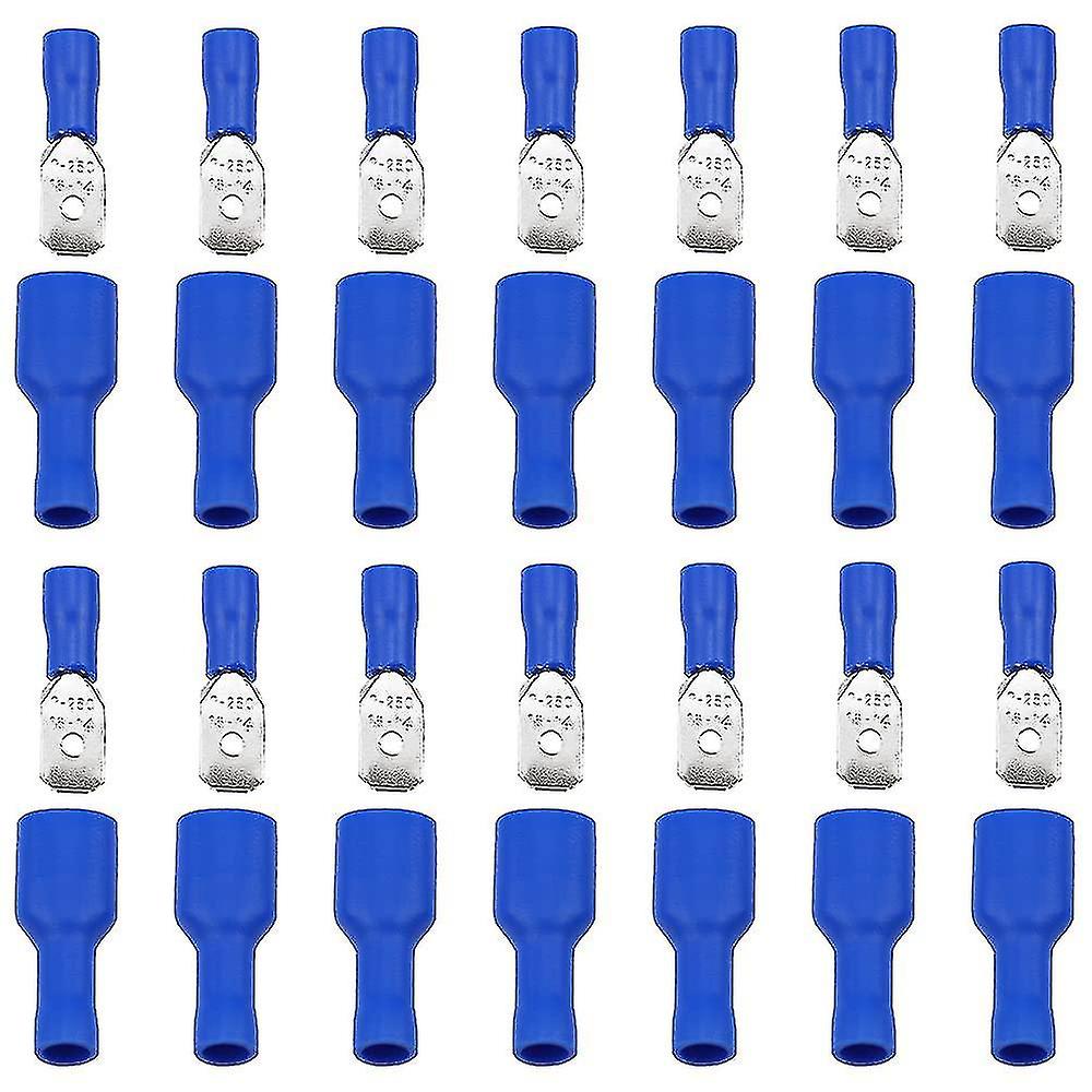 Cable Lugs Flat Plug Blue Flat Sleeve Blue-h-YUHAO