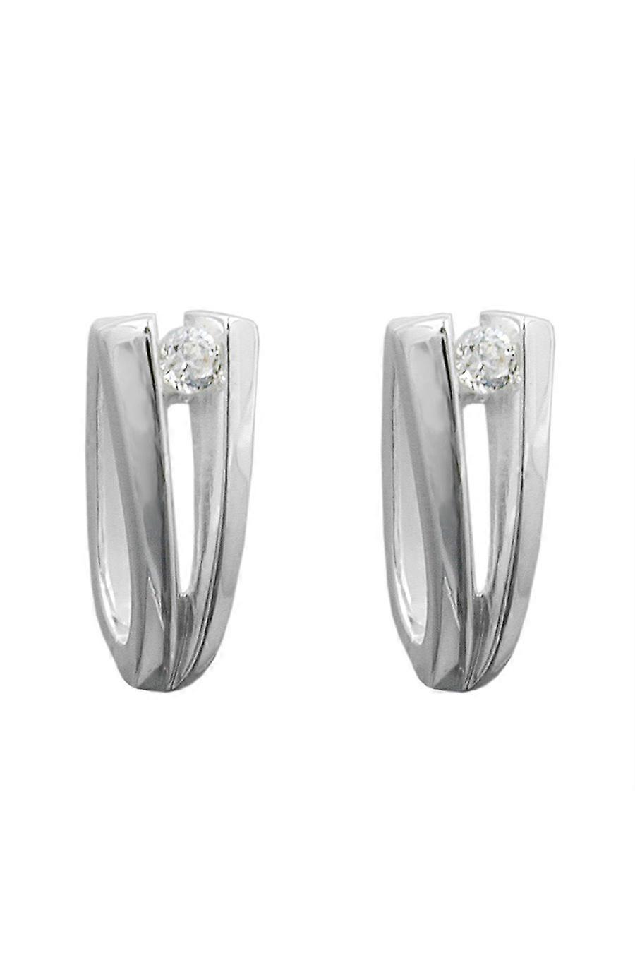 Hoop Earrings Zirconia Silver 925 - Gl91976