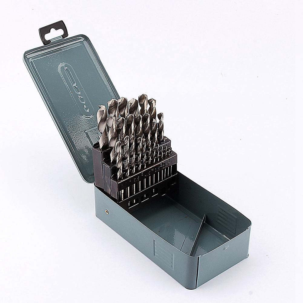 Drill Bit Sets, HSS Drill Bit Set, Masonry Drill Bits, 25Pcs Twist HSS Metal Drill Set Drilling Bit Tool 1-1m New