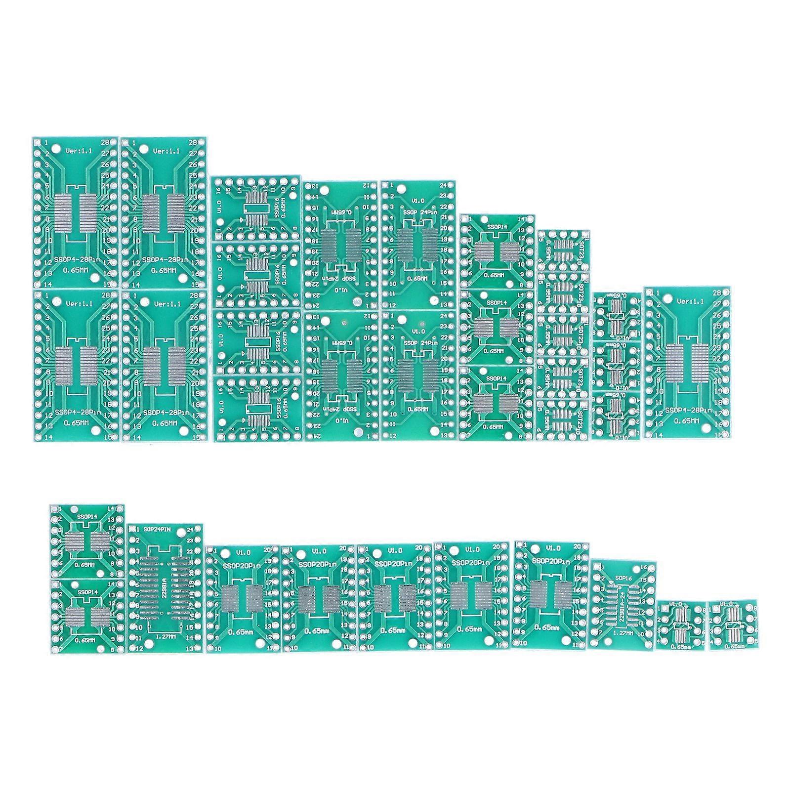 35Pcs Prototype Board PCB SMT to DIP Adapter Plate Converter Industrial Control Components