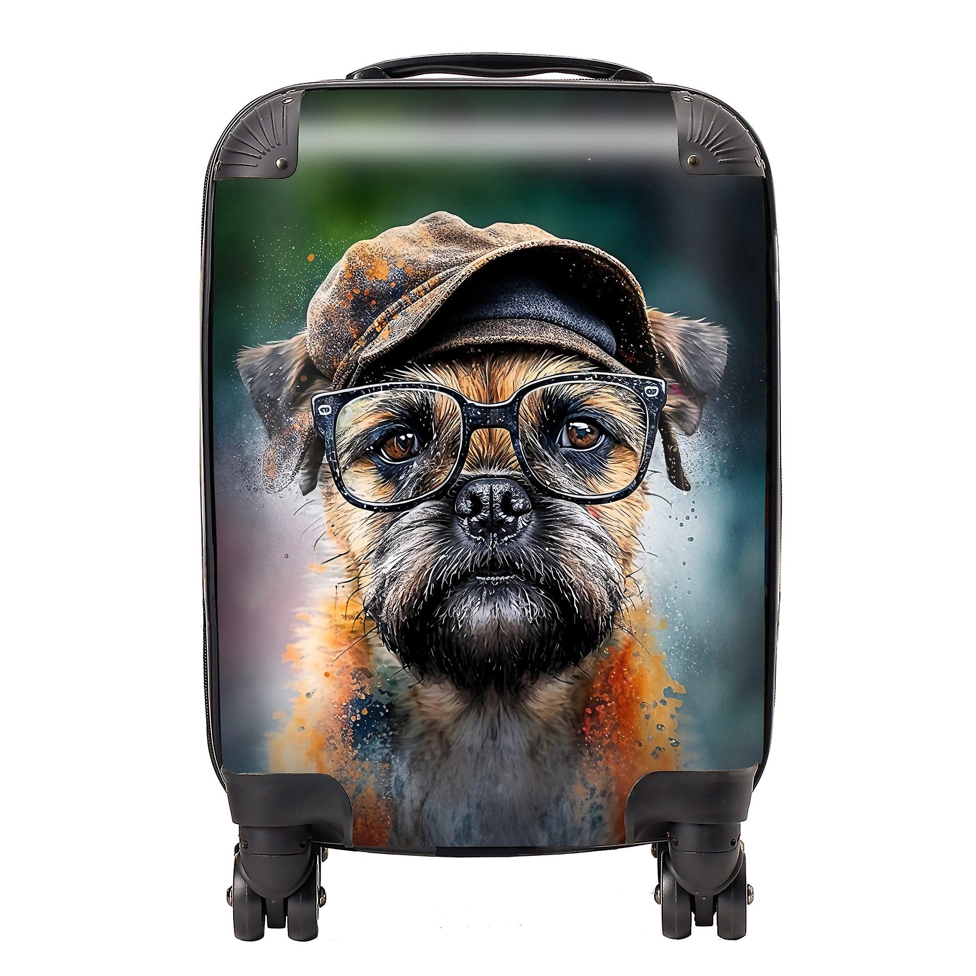 Border Terrier Dog Splashart Suitcase