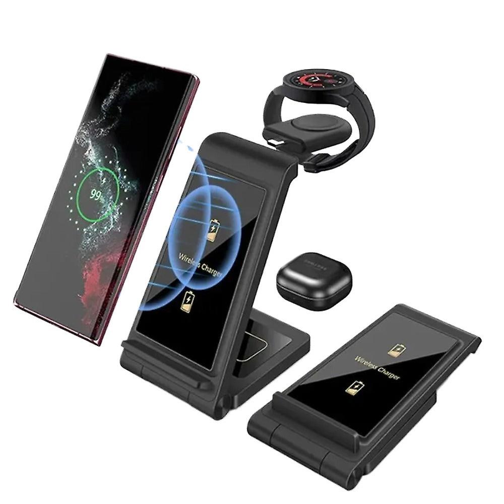 3-In-1 Wireless Charger Stand For Samsung S23 Ultra/s22/note, Galaxy Watch, And Buds