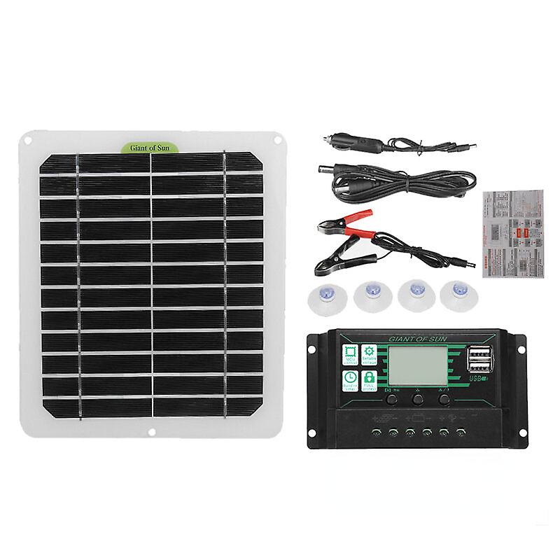 50W Solar Panel Kit W/ 10a/30a/60a/100a Dual Dc Current Solar Controller 12v Battery Charger For Rv Camping Carava