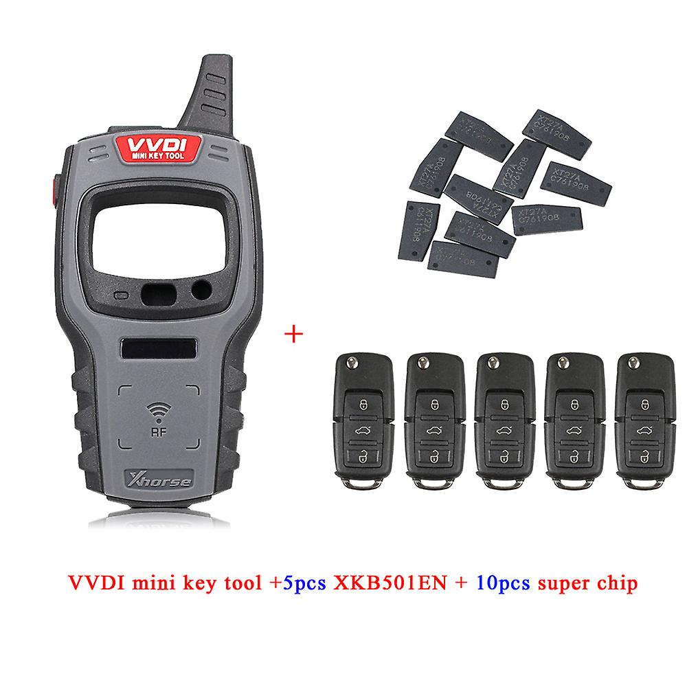 Xhorse Vvdi Mini Key Tool Key Programmer mit 10pcs Universal xkb501en Remote Key Free 96bit 48-Clone Function Global Version