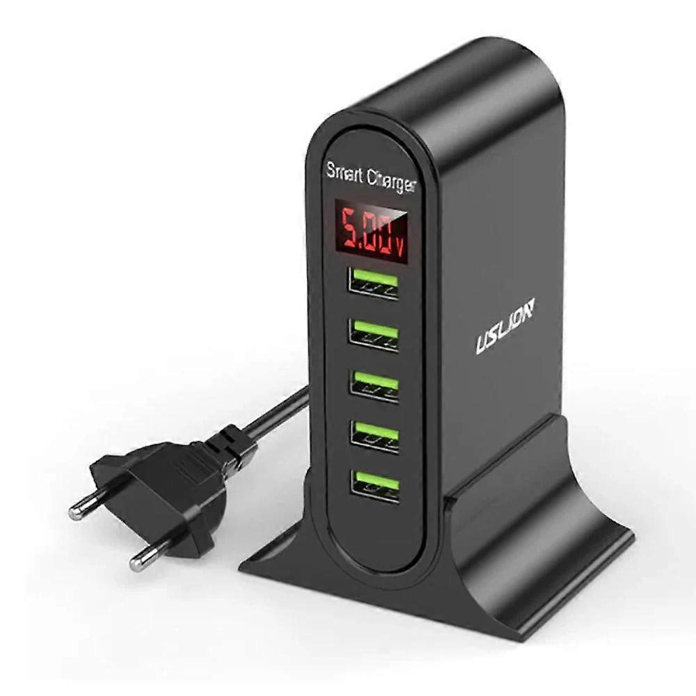4A 5-port Usb Fast Charger Station Adapter For Iphone, Huawei, Samsung, Xiaomi