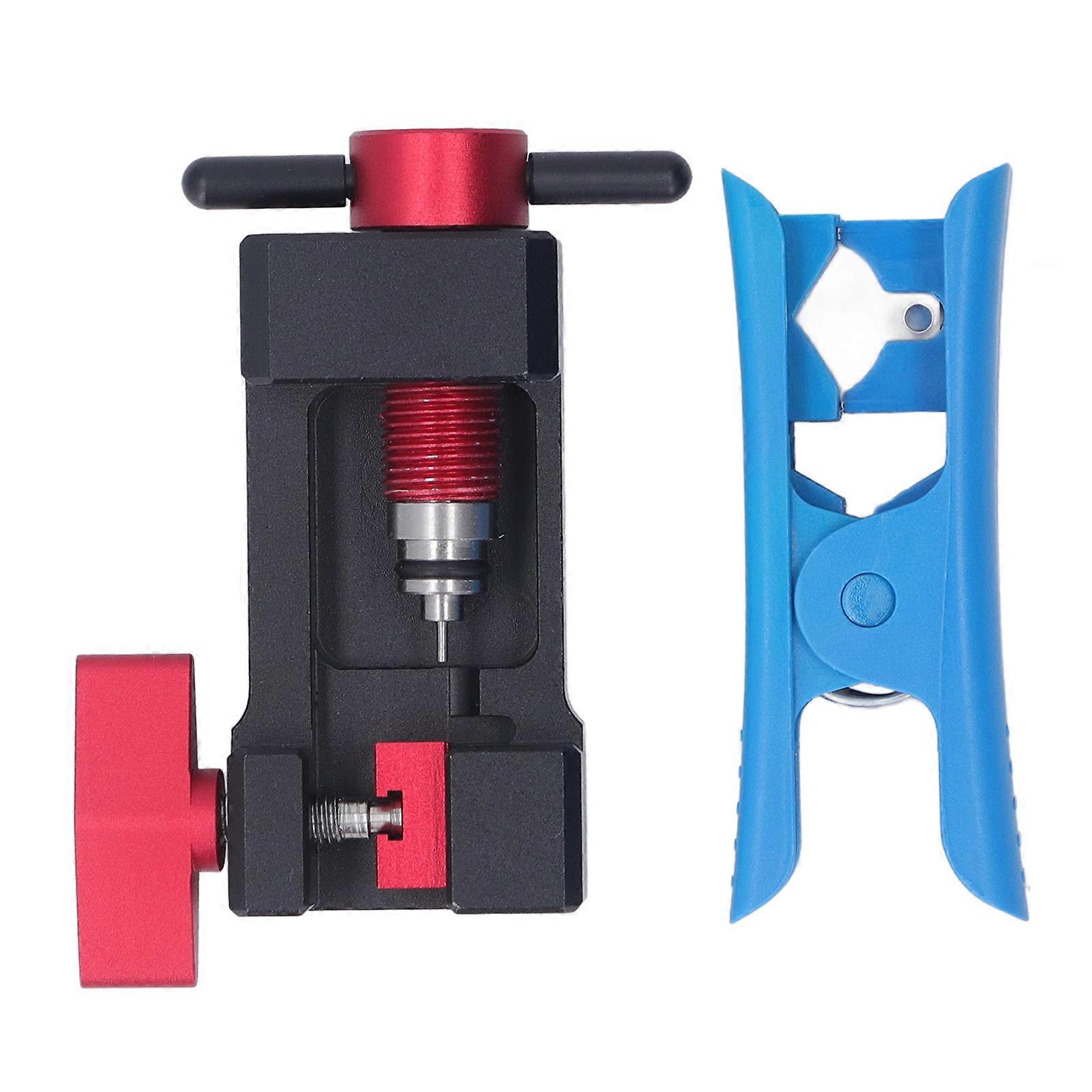 Needle Driver Insertion Tool, Bicycle Hydraulic Hose Fitting Insertion Tool with Hydraulic Hose Cutter, Olive Banjo Set Installation Tool