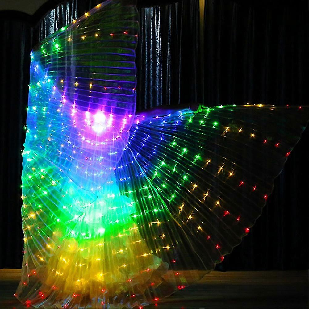 Butterfly Belly Led Dance Stages Performance Kvinner Wing Prop Stick