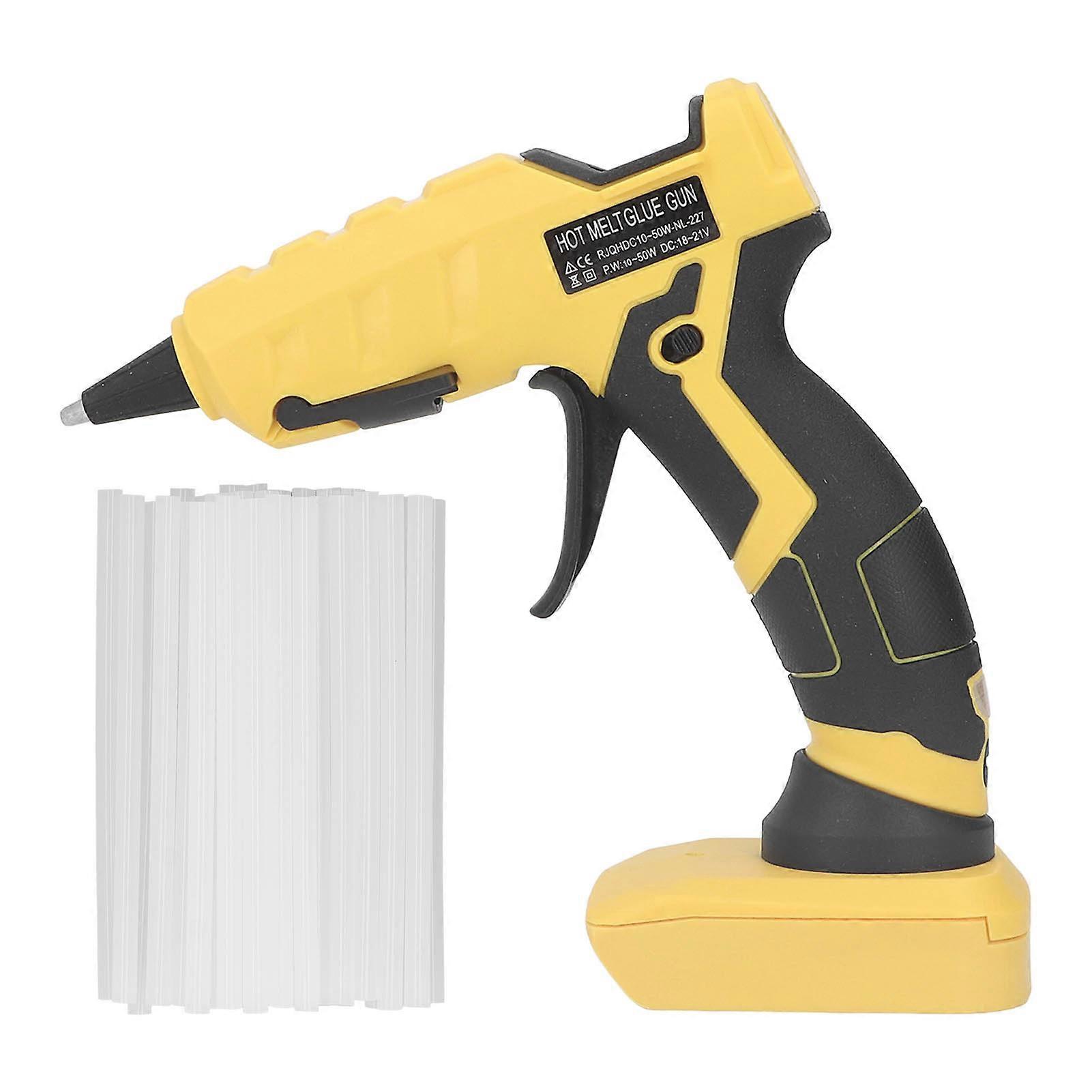 Cordless Hot Glue Gun Fast Preheating Handheld 18?21V Battery Powered Electric Glue Gun with 30 Pcs 7mm Sticks