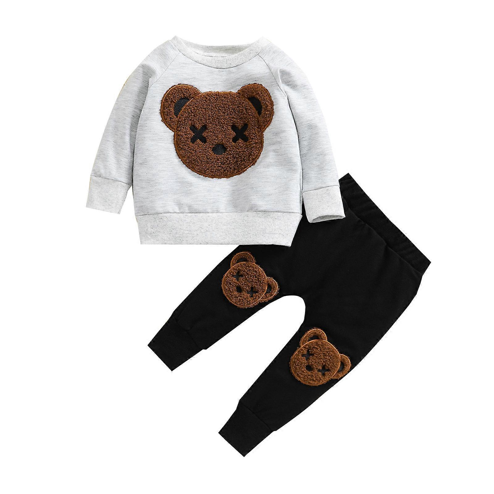 Toddler Boy Clothes 2T 3T 4T 5T Fall Outfits Baby Pullover & Pants Sets Kids Winter 2Pcs Sweatsuit 100cm