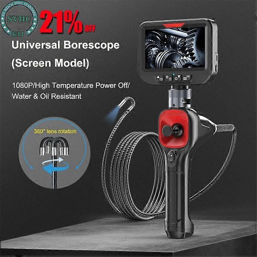 360 Articulating Borescope 4~Way Joystick Articulation Inspection Camera IP67 6.2MM HD Steerable Endoscope With LED for Car UNKU57738