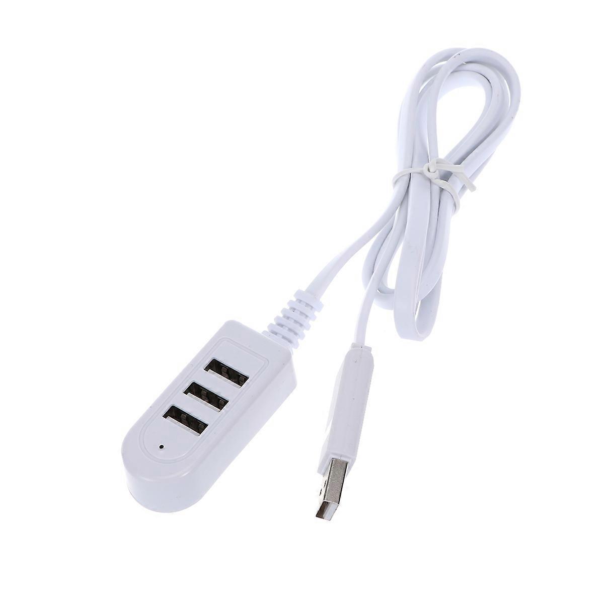 3usb Multi-function 3A Charger Converter Extension Line Expansion Multi-port HUB Hub 1.2M (White)