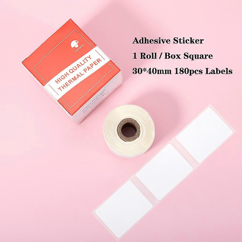 Phomemo Multi-purpose Square Self-adhesive Label For Phomemo M110/m200 Label Printer Width 20-50mm Labels/roll