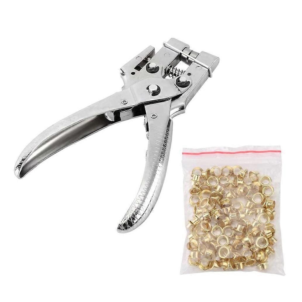 Set di pinze per occhielli 100 occhielli Kit di localizzazione per occhielli in acciaio per abbigliamento da cintura in tessuto in pelle