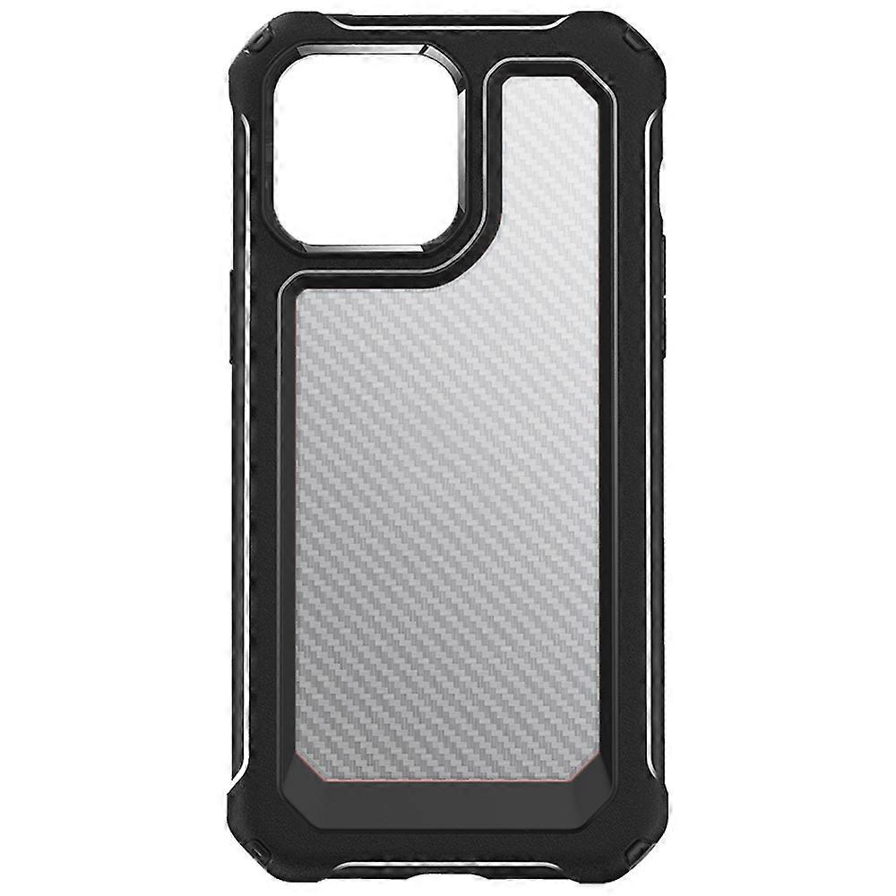 [Shockproof] [Hard Carbon Fiber Back] [Soft TPU Bumper Frame] , compatible with iPhone 14Pro Max