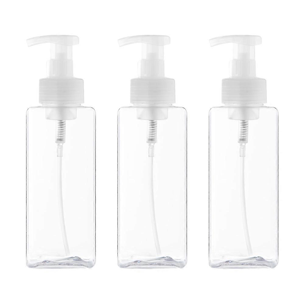 3Pcs Press Pump Bottles Sanitizer Bottles Liquid Soap Bottle Subpackaging Bottle 650ml Transparent