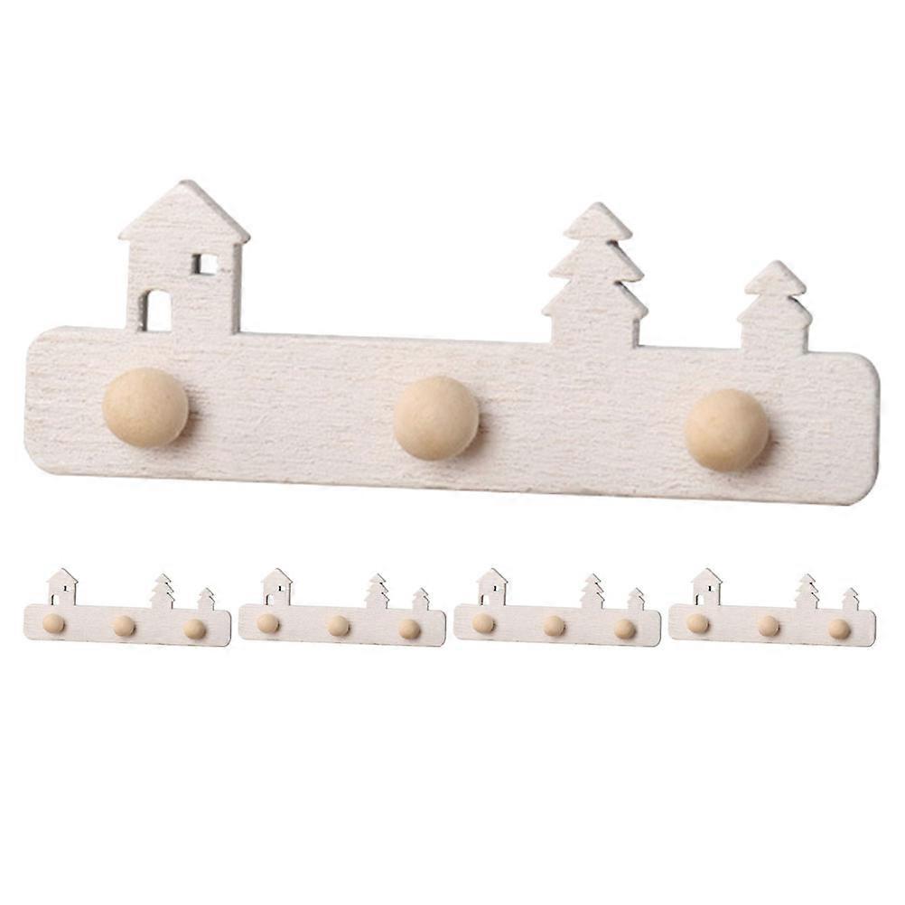 5pcs Mini House Tiny Hook Wall-mounted Hanger Wall Hook Model Doll House Wall Hook Model
