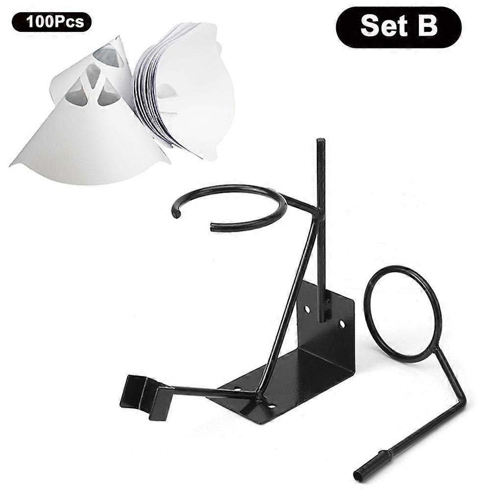 Steel Spray Gun Holder , Paper Funnel Holder, Home Car Paint Spray Gun Fixing Bracket With Filter Paper, Spray Gun Accessories