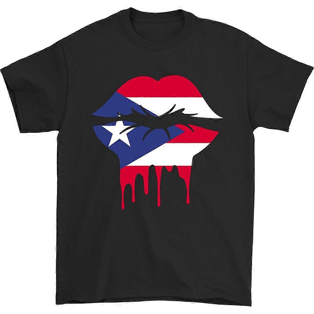 Puerto Rico Flag Lips T-shirt