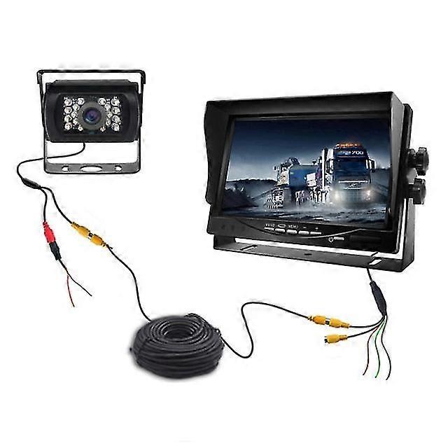 Car rear view camera with monitom for truck 7inch digital hd lcd screen night vision reverse display vam lorry bus parking