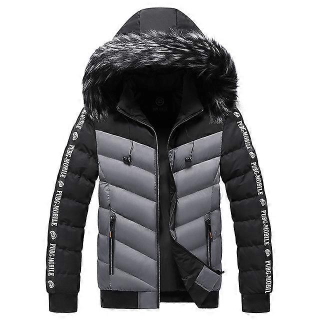 מעיל חורף גברים 2024 צווארון פרווה ברדס כותנה חמה עבה בגדי גברים טלאים פרקה ומעילים מעיל רוח פרקס זכר M-5XL