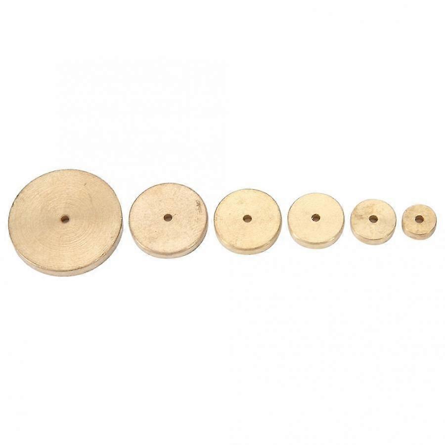 Leather Craft Tool 6Pcs Leather Brass Space Set DIY Round Line Marking Hand Craft Tool WideNarrow Hole