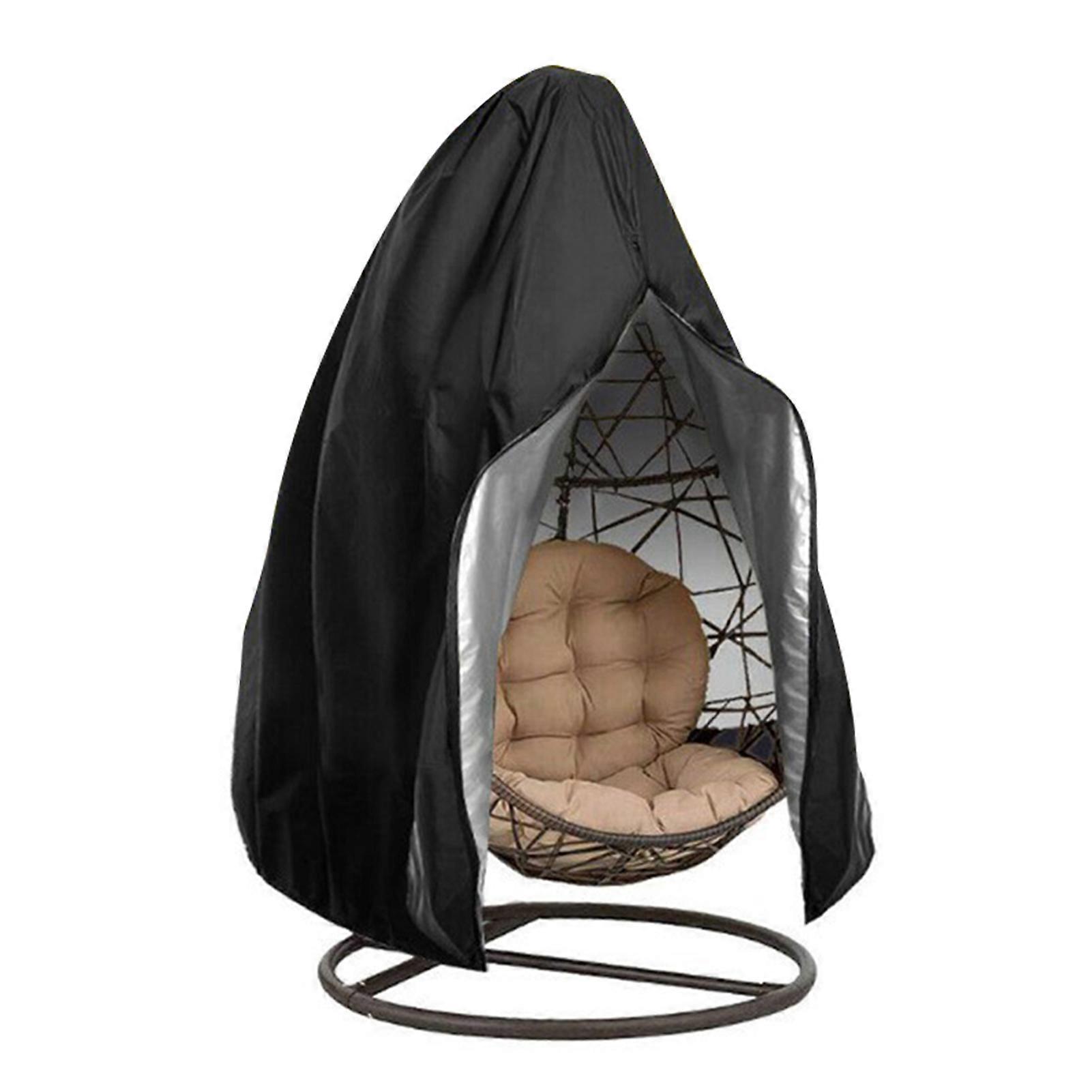 Foldable Eggshells Hanging Chair Cover Dustproof Weather-Resistant Cover for Courtyard Use