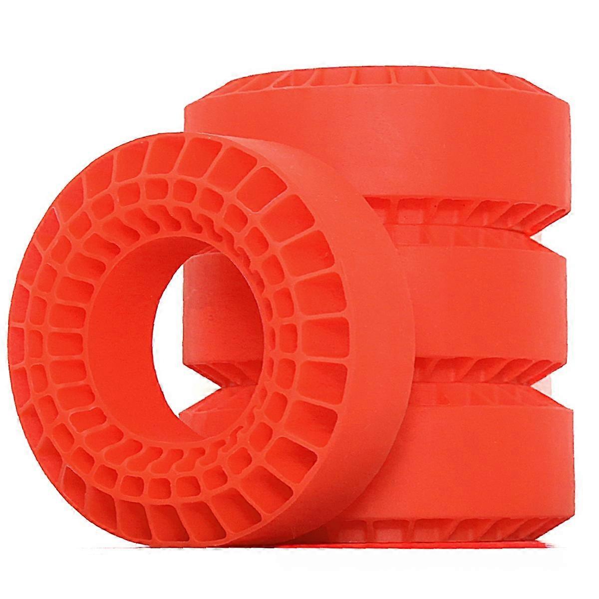 Remote Control Car Wheel Tires High Quality Silicone Tires with Excellent Waterproof and Temperature Resistance Orange