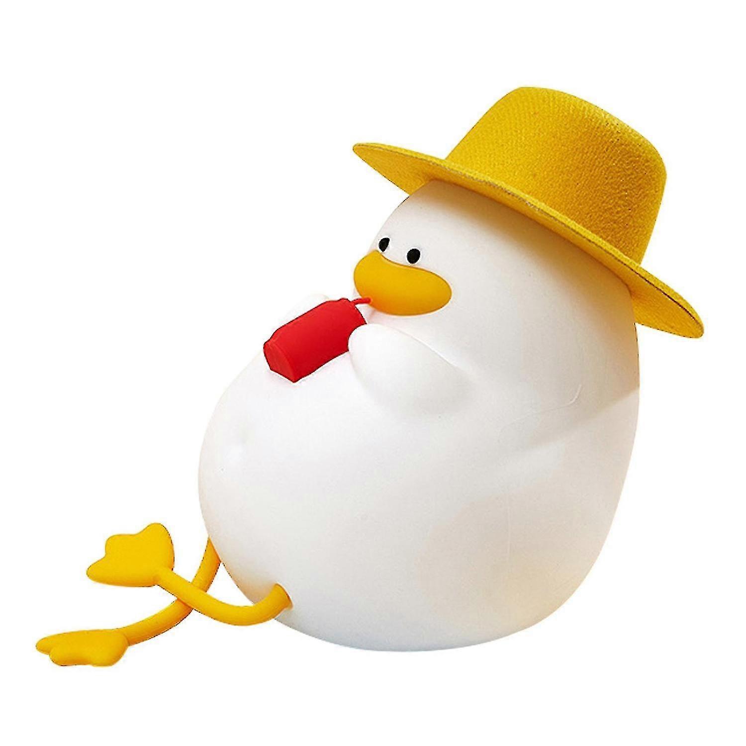 Led Night Light - Dimmable Bedside Nursery Touch Lamp for Kids Lying Duck Shape