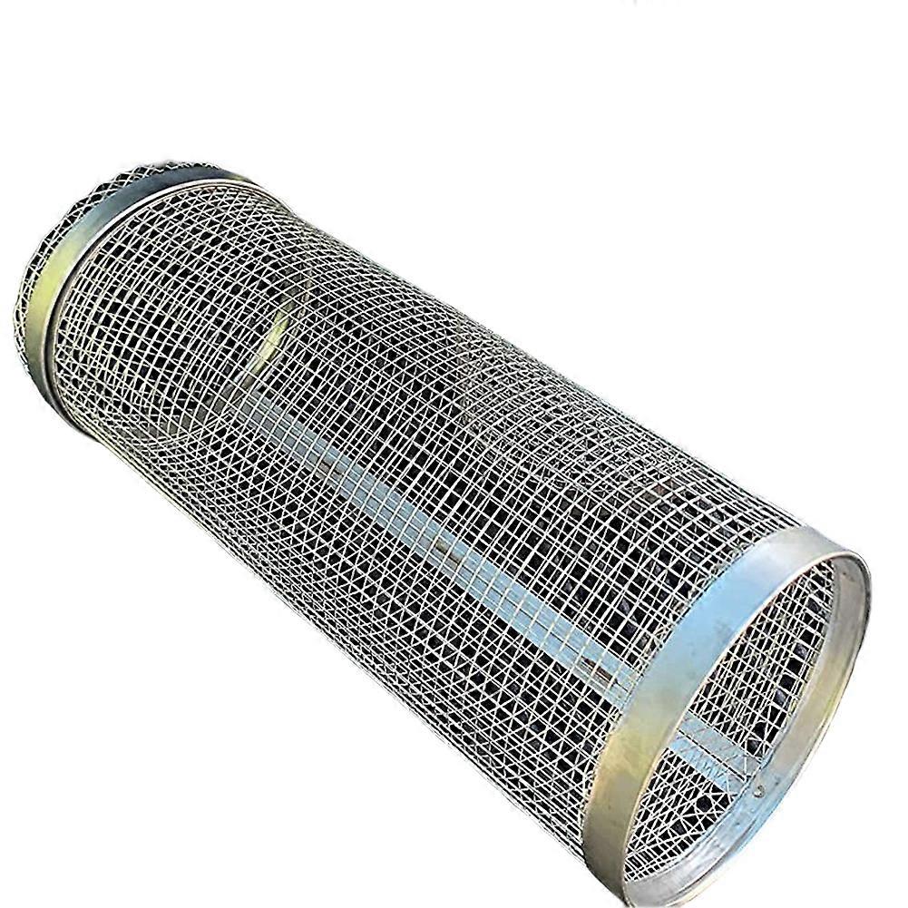 Cylinder Grilling Basket Stainless Steel Barbecue Net Vegetables Meat BBQ Basket