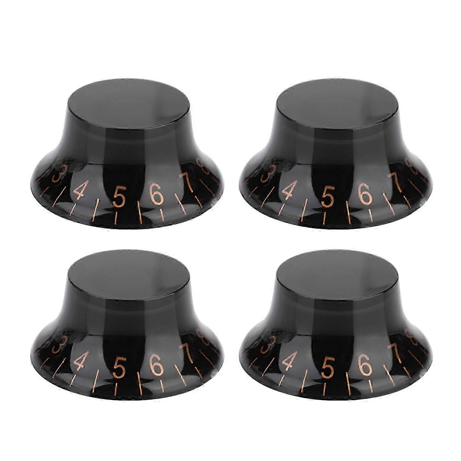 4 PCS Speed Tone Volume Control Knobs for EPI LP Electric Guitar (Black+Gold)