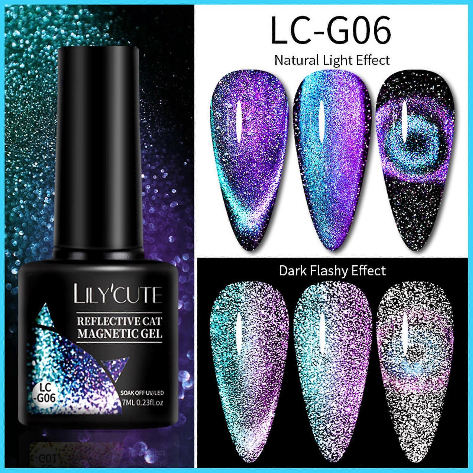 Cat Eye Glittering Nail Gel Sparkling Fast Dry Trendy Color Nail Polish for Professional Nail Salon & Beginner