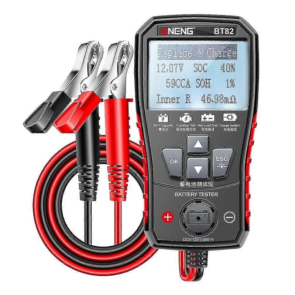 Bt82 Digital Car Battery Tester Portable Circut Test Analyzer Battery Detector Auto Motorcycle Fau