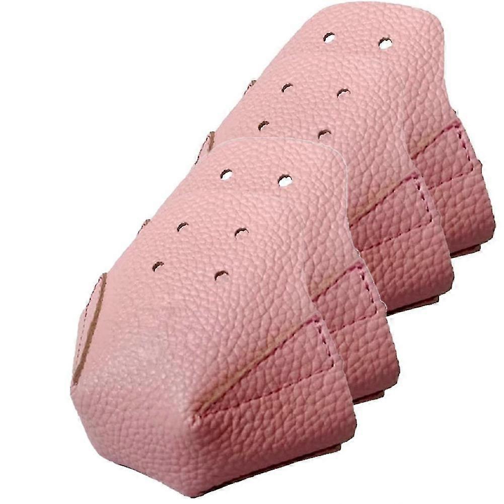 4 Pcs Toe Cap Guards Protectors Toe Caps Artificial Leather,pink