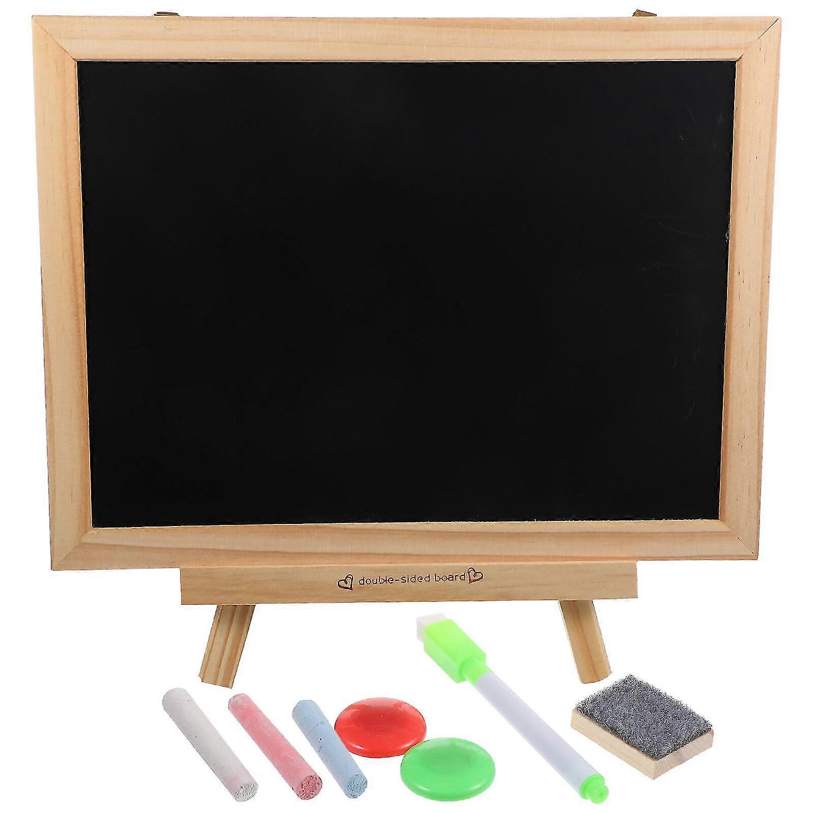 1 Set Double Sided Chalk Board Children Whiteboard Writing Board Freestanding Chalk Board For Kids