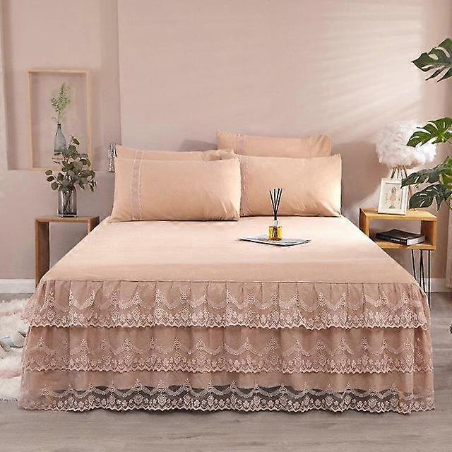Three layers Lace Bedspreads(1PCS Bedspread + 2PCS pillowcase)