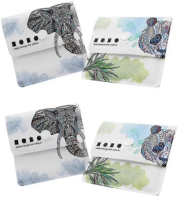 4 Pack Eco-friendly Portable Ashtray Reusable Ash Bag Fireproof Ashtray