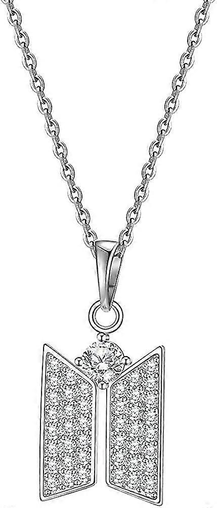 Kpop Bts Army Halsband Hänge Bts Bangtan Boys Cubic Zirconia Smycken Army Fans Gåvor För Kvinnor Flickor Pojkar Style-01 -