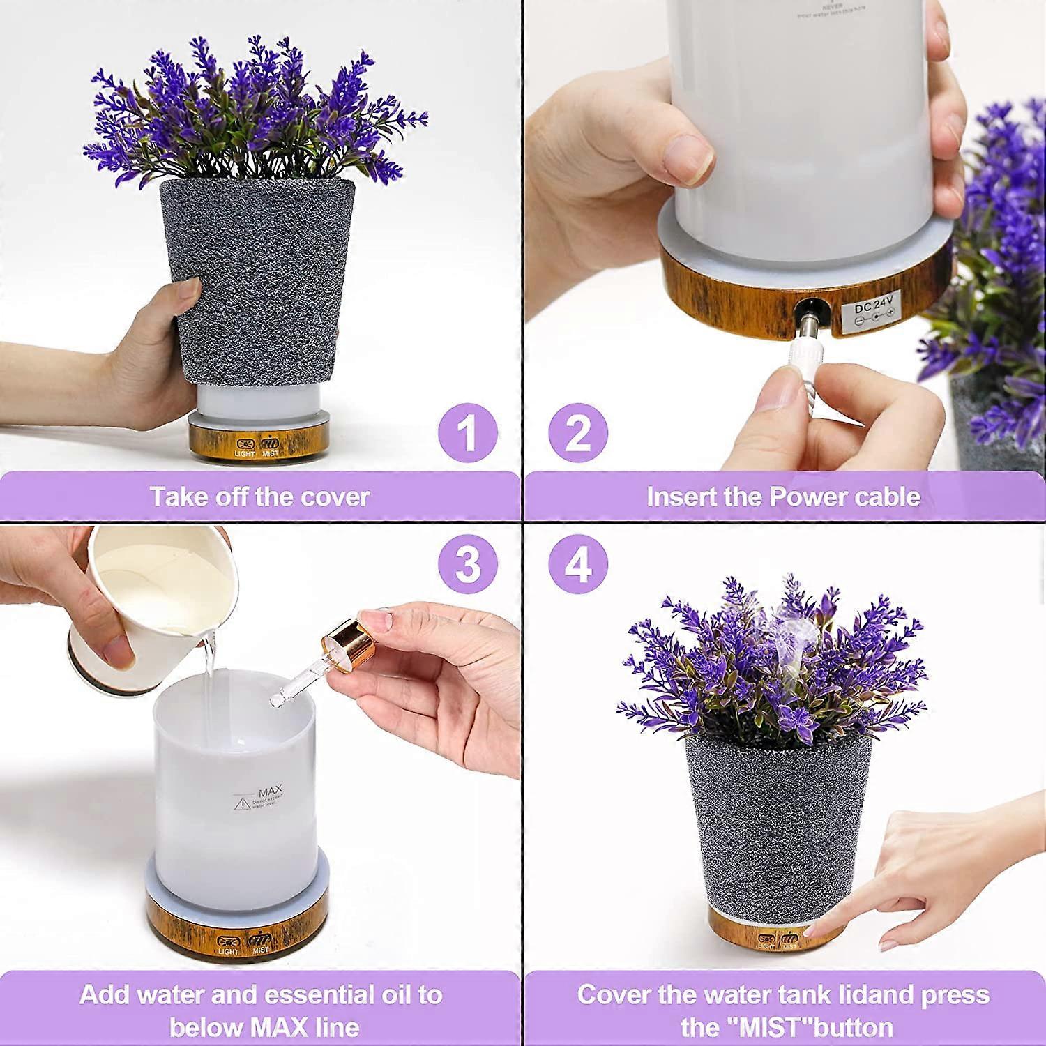 Lavender Plant Potted Essential Oil Diffuser