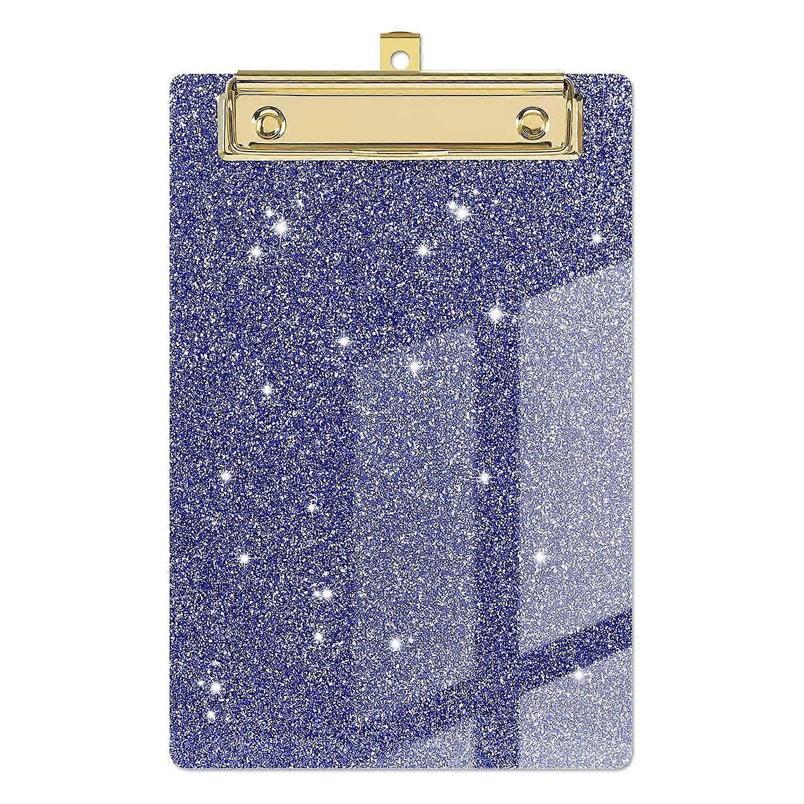 Clipboard Glitter Glossy Surface Smooth Writing Rounded Corners Strong Clamping Force Supporting High Toughness Bending-resistant Backing Plate Office